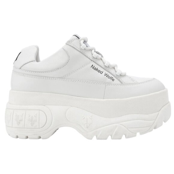 Naked Wolfe White Chunky Platform Sneakers - Picture 6 of 16